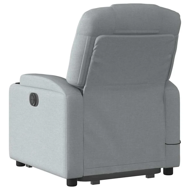 Fauteuil de relaxation TV fonction massage inclinable massage par vibrations par 6 points en tissu gris clair DEC026906