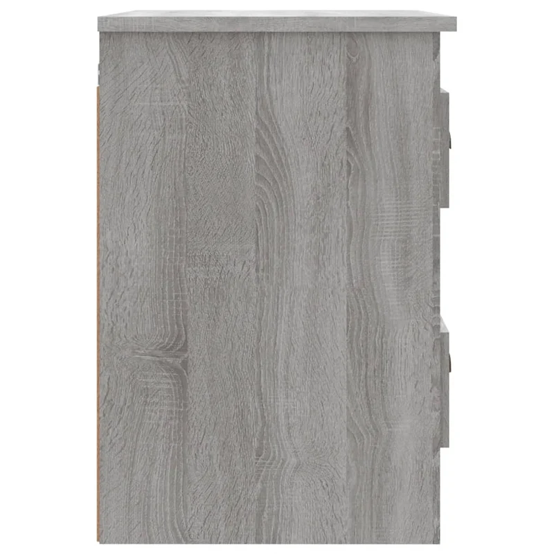 Lot de 2 tables de chevet murales avec tiroirs 41,5 x 36 x 53 cm bois d'ingénierie gris DEC036112