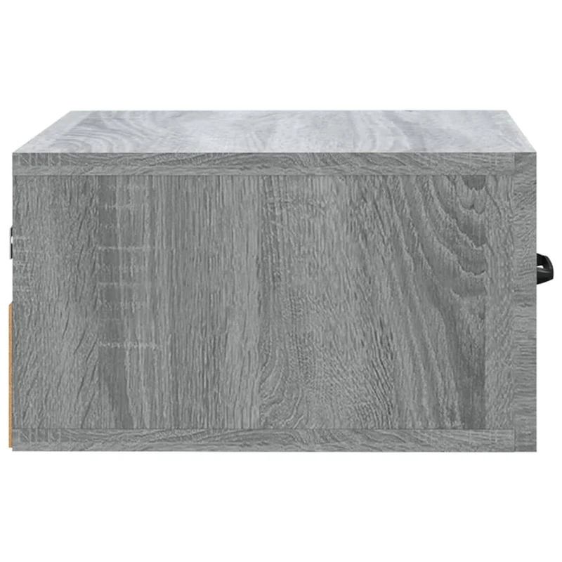 Lot de 2 tables de chevet murales avec tiroir 35 x 35 x 20 cm bois d'ingénierie gris DEC036110