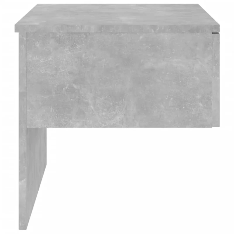 Lot de 2 tables de chevet murales avec tiroir 60 x 40 x 40 cm en bois d'ingénierie gris DEC036077