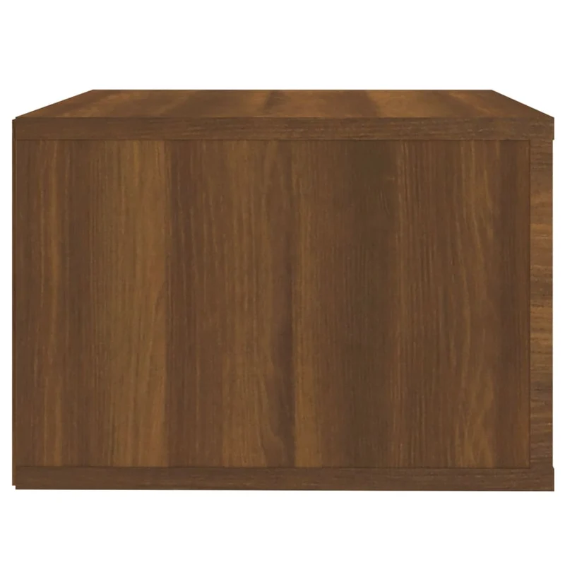 Lot de 2 tables de chevet murales avec tiroir 50 x 36 x 25 cm bois d'ingénierie marron DEC036063