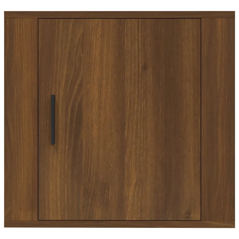 Lot de 2 tables de chevet murales avec compartiment avec porte 50 x 30 x 47 cm bois d'ingénierie marron DEC036062