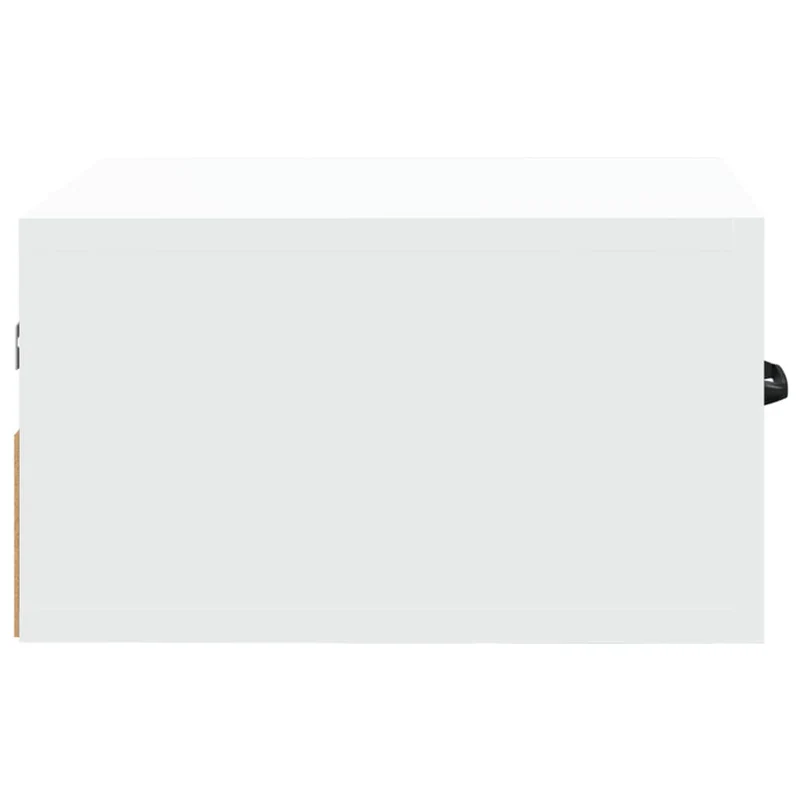 Lot de 2 tables de chevet murales avec tiroir 35 x 35 x 20 cm bois d'ingénierie blanc DEC036018