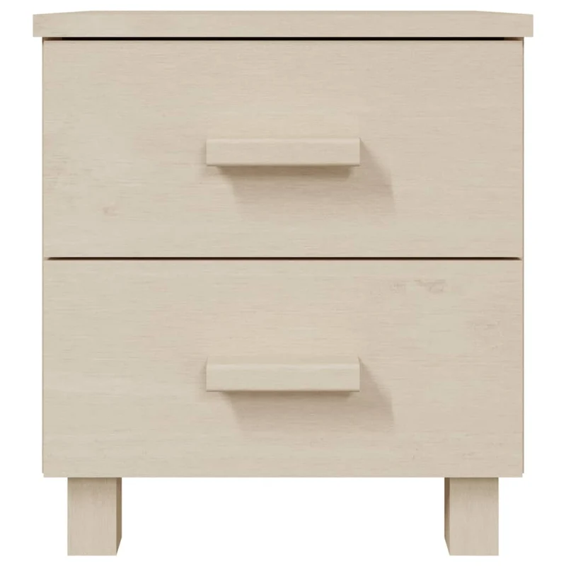 Lot de 2 tables de chevet avec deux tiroirs 40 x 35 x 44,5cm bois de pin massif et MDF DEC036010