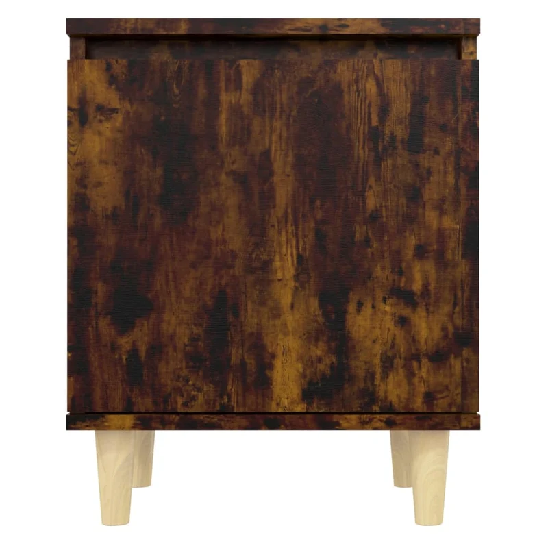 Lot de 2 tables de chevet compartiment avec porte 40 x 30 x 50 cm bois d'ingénierie marron DEC035970