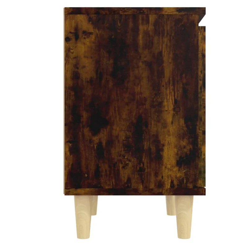 Lot de 2 tables de chevet compartiment avec porte 40 x 30 x 50 cm bois d'ingénierie marron DEC035970