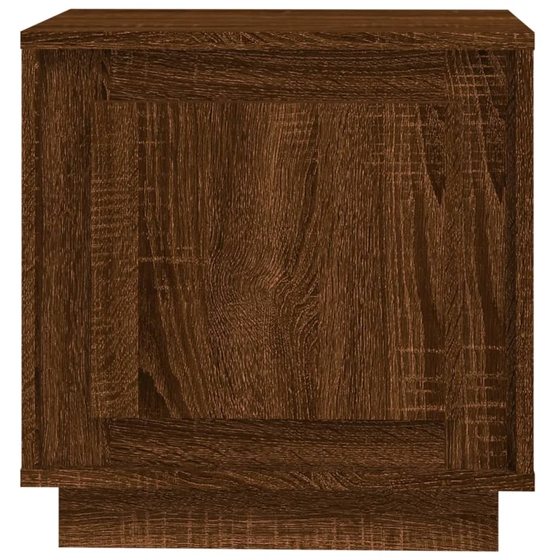 Lot de 2 tables de chevet avec compartiment avec porte 44 x 35 x 45cm bois d'ingénierie marron DEC035866