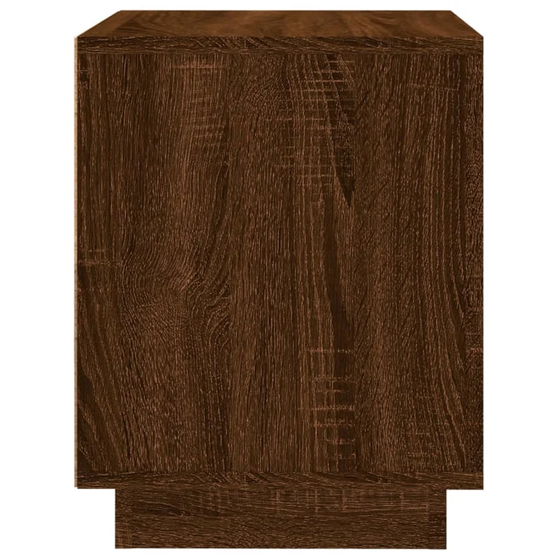 Lot de 2 tables de chevet avec compartiment avec porte 44 x 35 x 45cm bois d'ingénierie marron DEC035866