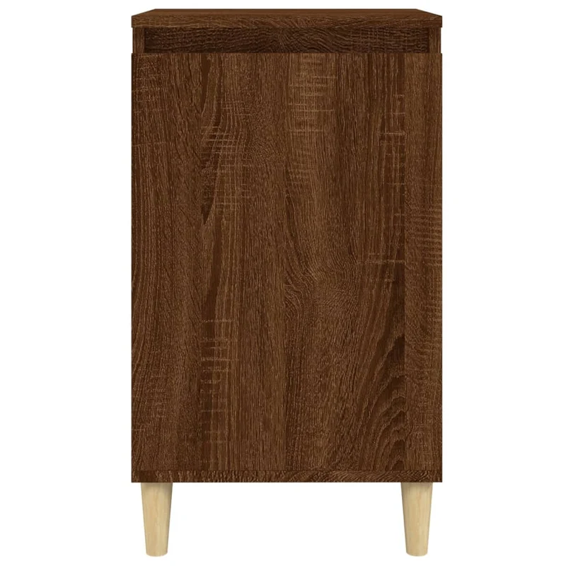 Lot de 2 tables de chevet avec étagères 40 x 35 x 70cm bois d'ingénierie marron DEC035845
