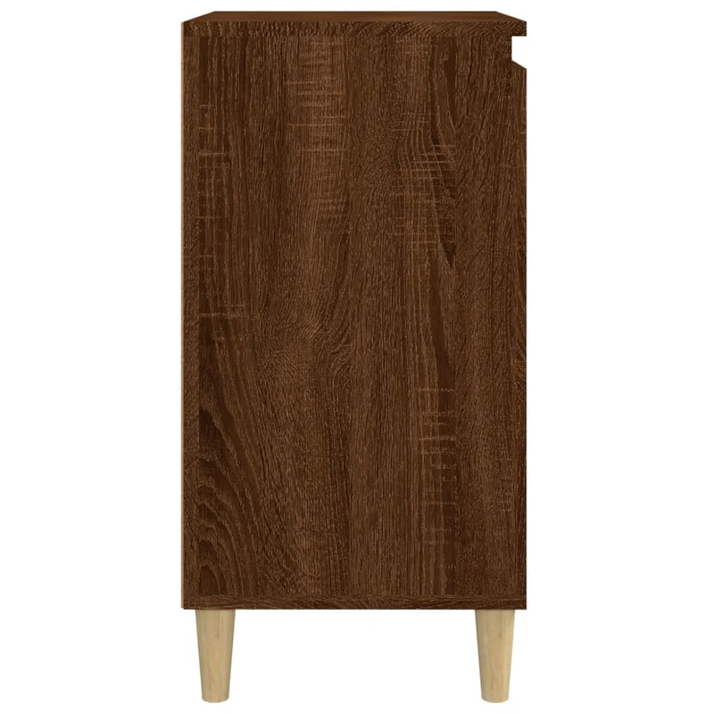 Lot de 2 tables de chevet avec étagères 40 x 35 x 70cm bois d'ingénierie marron DEC035845