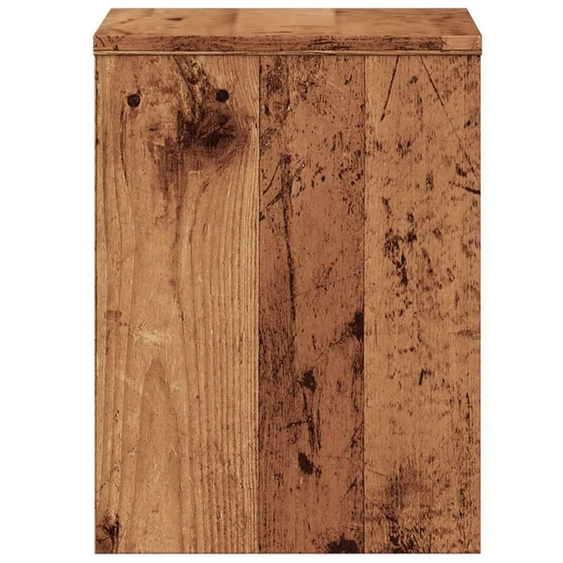 Lot de 2 tables de chevet avec compartiment ouvert 40 x 30 x 40 cm bois d'ingénierie marron vieilli DEC035778