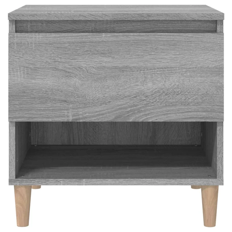 Lot de 2 tables de chevet avec tiroir 50 x 46 x 50cm bois d’ingénierie gris DEC035748