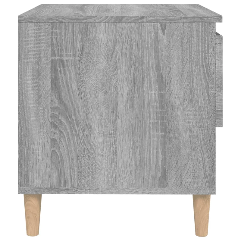 Lot de 2 tables de chevet avec tiroir 50 x 46 x 50cm bois d’ingénierie gris DEC035748