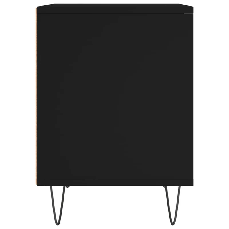 Lot de 2 tables de chevet avec compartiment ouvert 40 x 35 x 50 cm bois d’ingénierie noir DEC035549