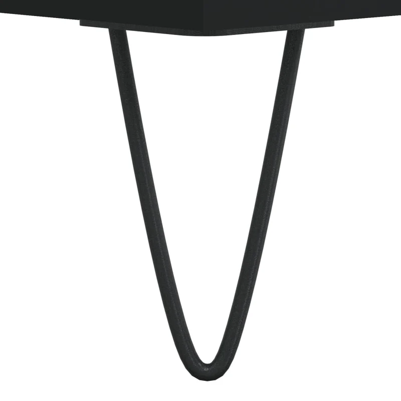 Lot de 2 tables de chevet avec compartiment ouvert 40 x 35 x 50 cm bois d’ingénierie noir DEC035549