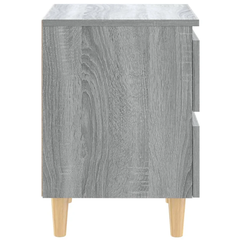 Lot de 2 tables de chevet avec tiroirs 40 x 35 x 50 cm bois d'ingénierie gris DEC036187