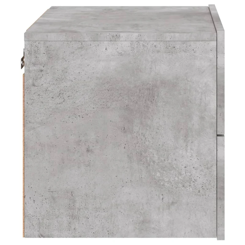 Tables de chevet murales avec lumières LED et tiroirs 50 x 39 x 41 cm bois d'ingénierie gris DEC036159