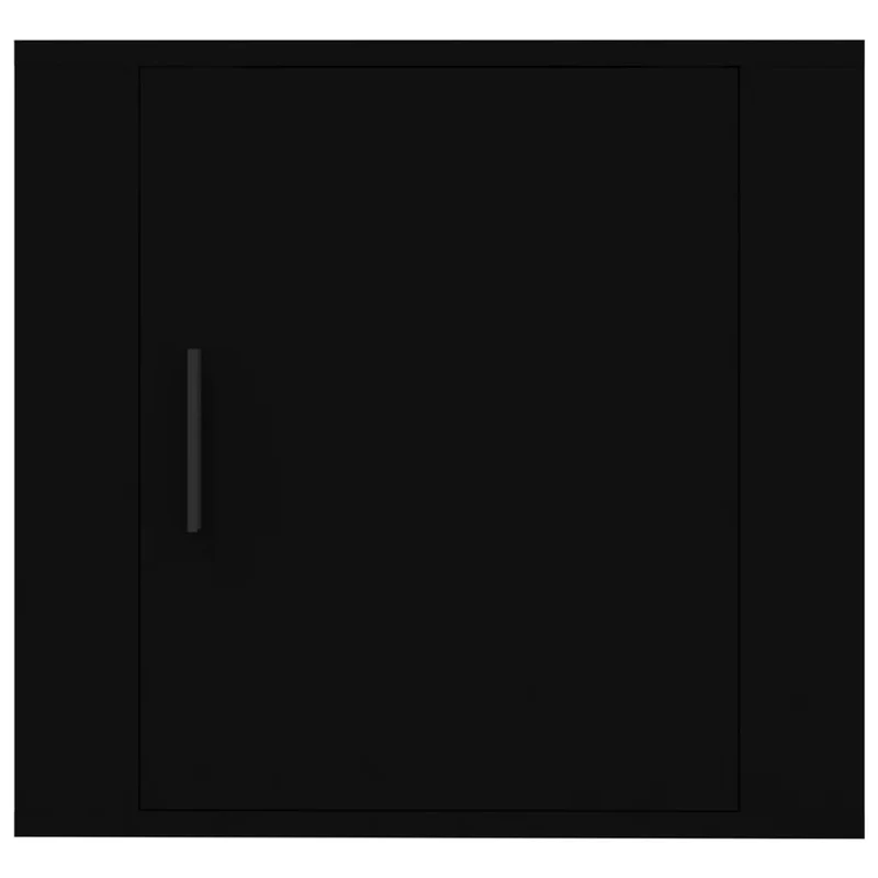 Lot de 2 tables de chevet murales avec compartiment avec porte 50 x 30 x 47 cm bois d'ingénierie noir DEC036101