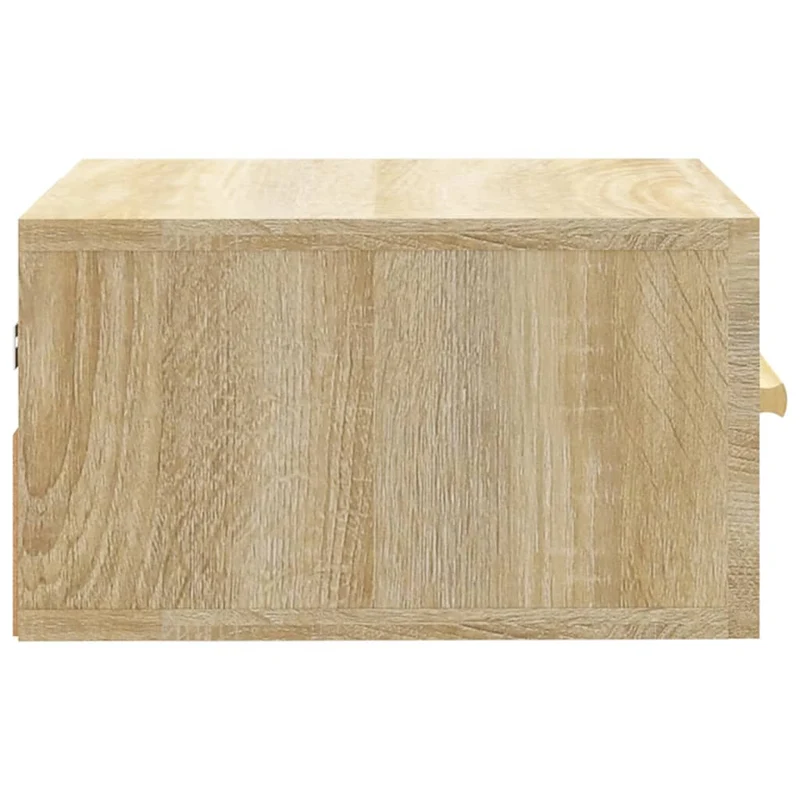 Lot de 2 tables de chevet murales avec tiroir 35 x 35 x 20 cm bois d'ingénierie couleur chêne DEC036068