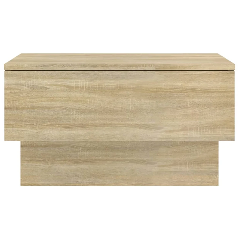 Lot de 2 tables de chevet murales avec tiroir en bois d'ingénierie couleur chêne DEC036066