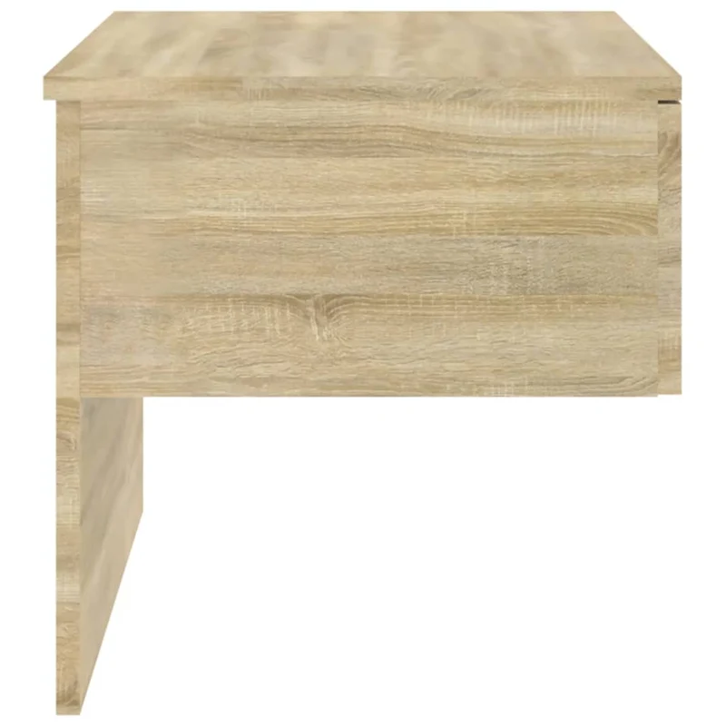 Lot de 2 tables de chevet murales avec tiroir en bois d'ingénierie couleur chêne DEC036066