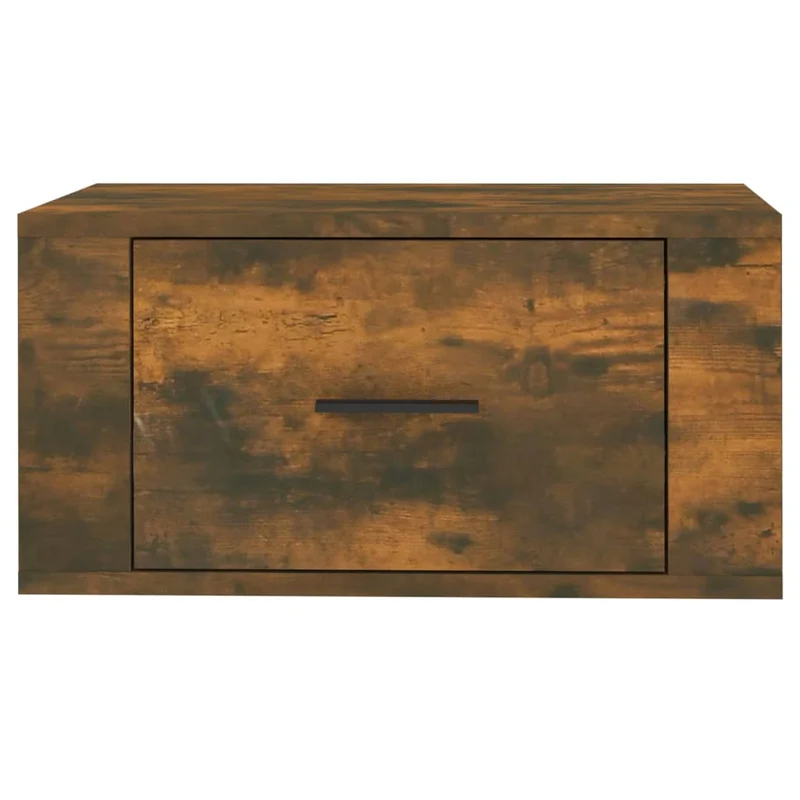 Lot de 2 tables de chevet murales avec tiroir 50 x 36 x 25 cm bois d'ingénierie marron DEC036052