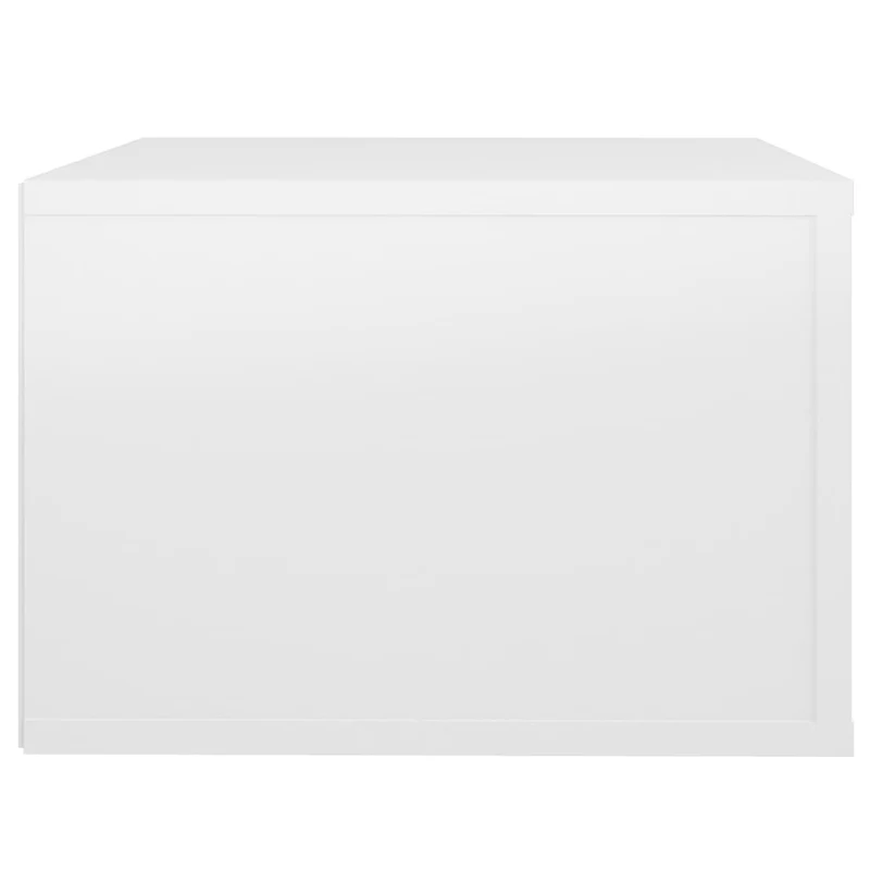 Lot de 2 tables de chevet murales avec tiroir 50 x 36 x 25 cm bois d'ingénierie blanc DEC036034