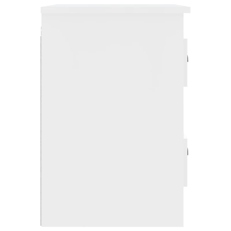 Lot de 2 tables de chevet murales avec tiroirs 41,5 x 36 x 53 cm bois d'ingénierie blanc DEC036032