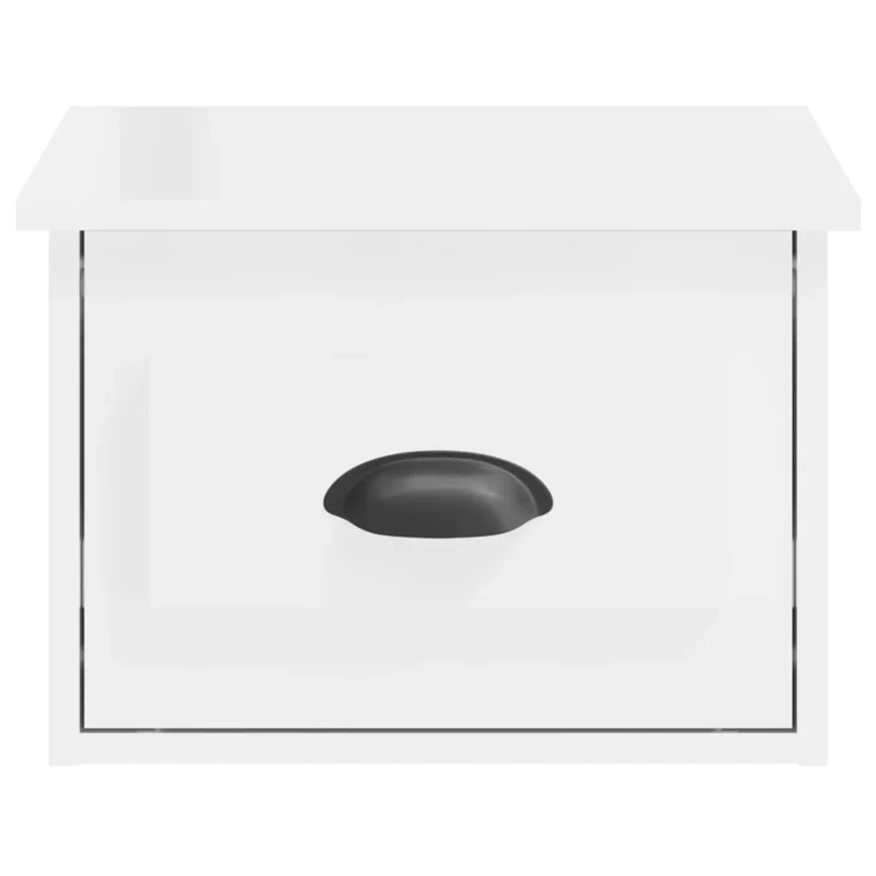 Lot de 2 tables de chevet murales avec tiroir 41,5 x 36 x 28 cm bois d'ingénierie blanc DEC036031