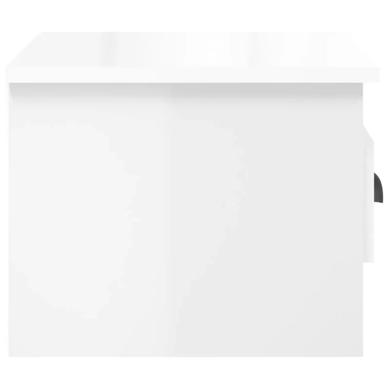 Lot de 2 tables de chevet murales avec tiroir 41,5 x 36 x 28 cm bois d'ingénierie blanc DEC036031