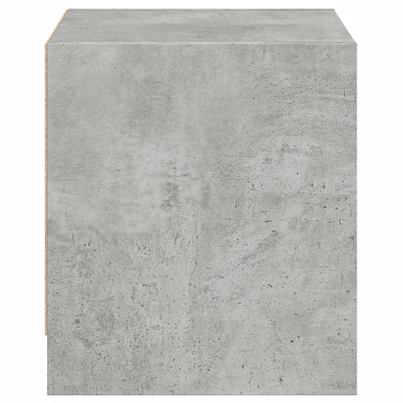 Lot de 2 tables de chevet avec portes vitrées 35 x 37 x 42 cm bois d'ingénierie gris DEC035978