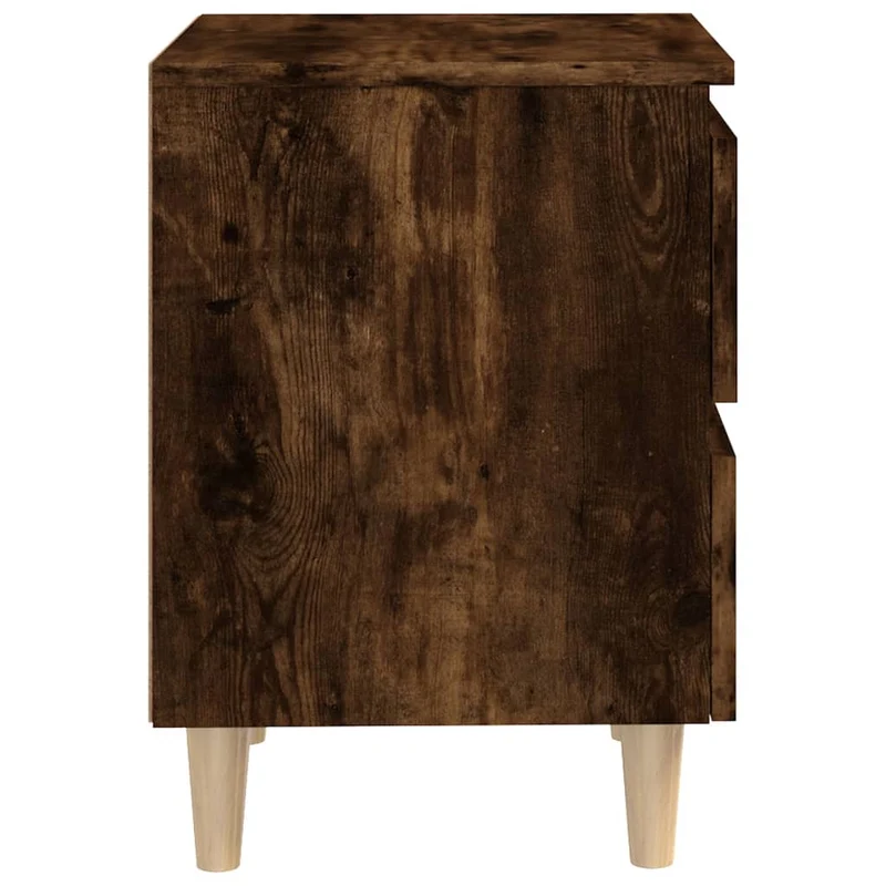 Lot de 2 tables de chevet avec deux tiroirs 40 x 35 x 50 cm bois d'ingénierie marron DEC035972