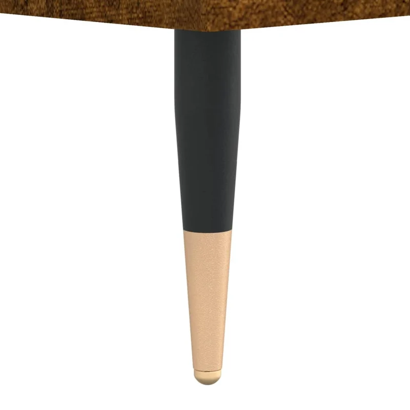 Table de chevet avec tiroir et compartiment ouvert 40 x 35 x 50 cm bois d’ingénierie marron et métal DEC033584