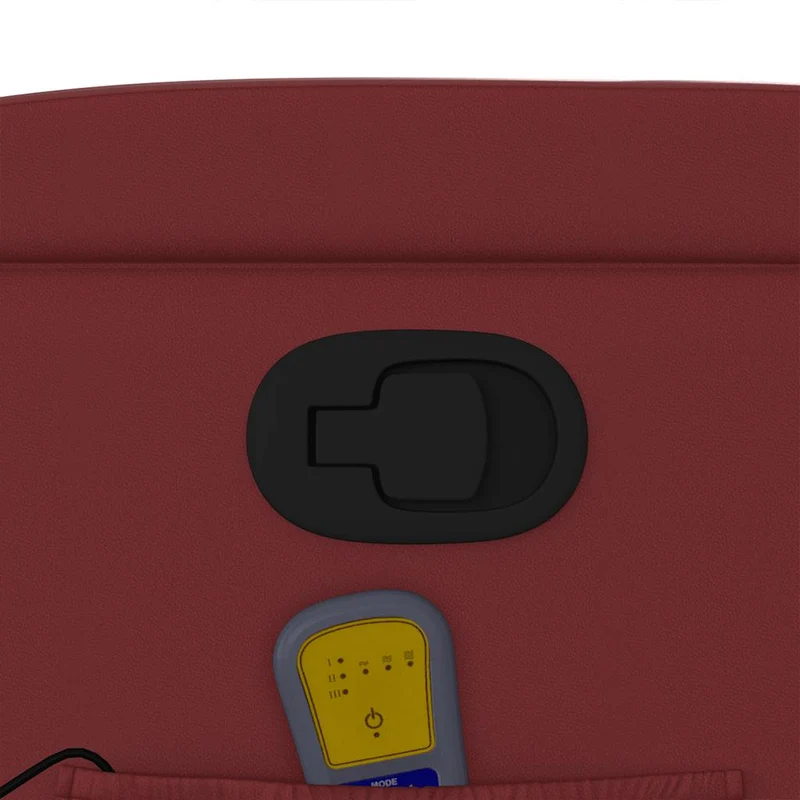Fauteuil de relaxation TV fonction massage inclinable en PVC rouge bordeaux DEC027086
