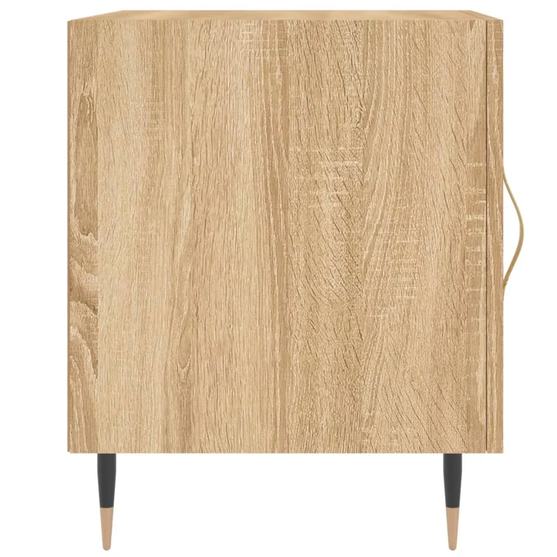 Lot de 2 tables de chevet avec compartiment avec porte 40 x 40 x 50 cm bois ingénierie couleur chêne DEC035269