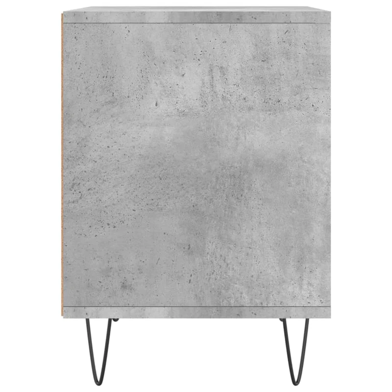 Table de chevet avec compartiment ouvert 40 x 35 x 50 cm bois d’ingénierie gris et métal DEC033999