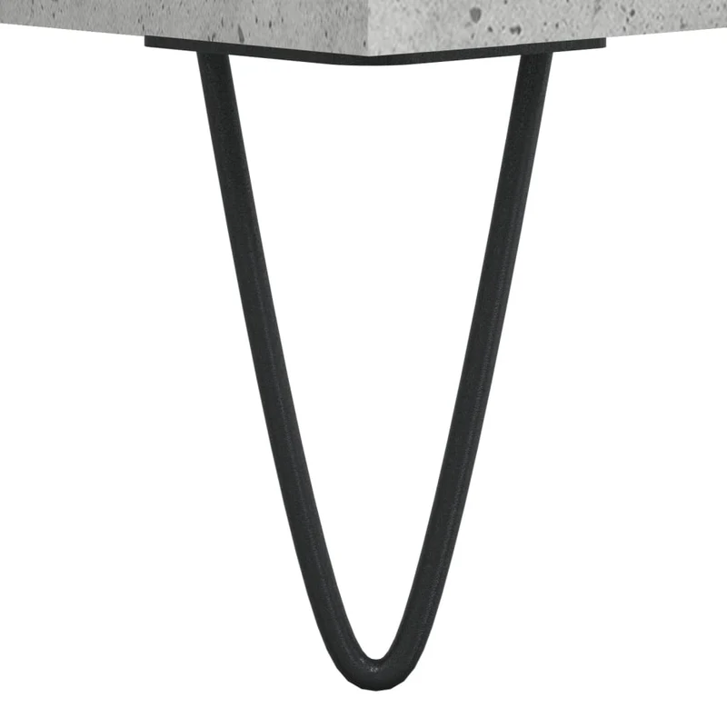 Table de chevet avec compartiment ouvert 40 x 35 x 50 cm bois d’ingénierie gris et métal DEC033999