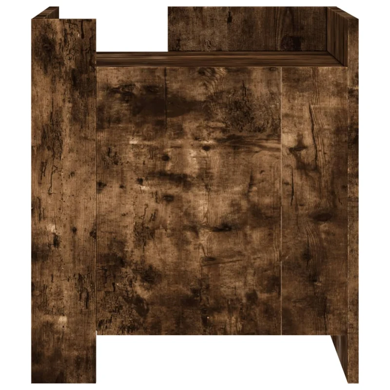 Table de chevet avec compartiment avec porte 45 x 50 x 50 cm bois d'ingénierie marron DEC033656