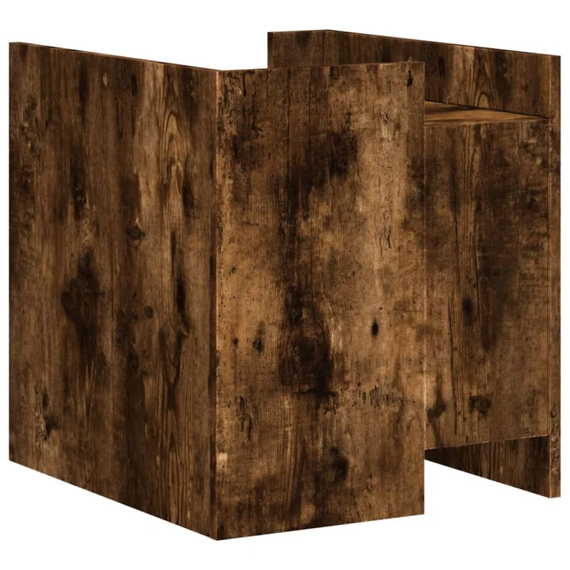 Table de chevet avec compartiment avec porte 45 x 50 x 50 cm bois d'ingénierie marron DEC033656