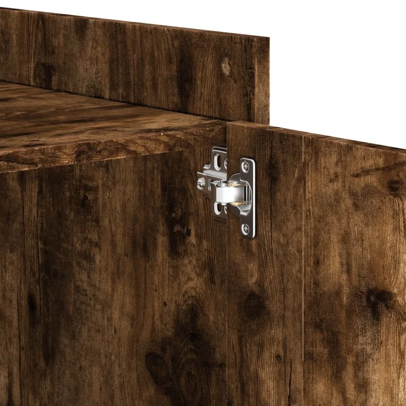 Table de chevet avec compartiment avec porte 45 x 50 x 50 cm bois d'ingénierie marron DEC033656