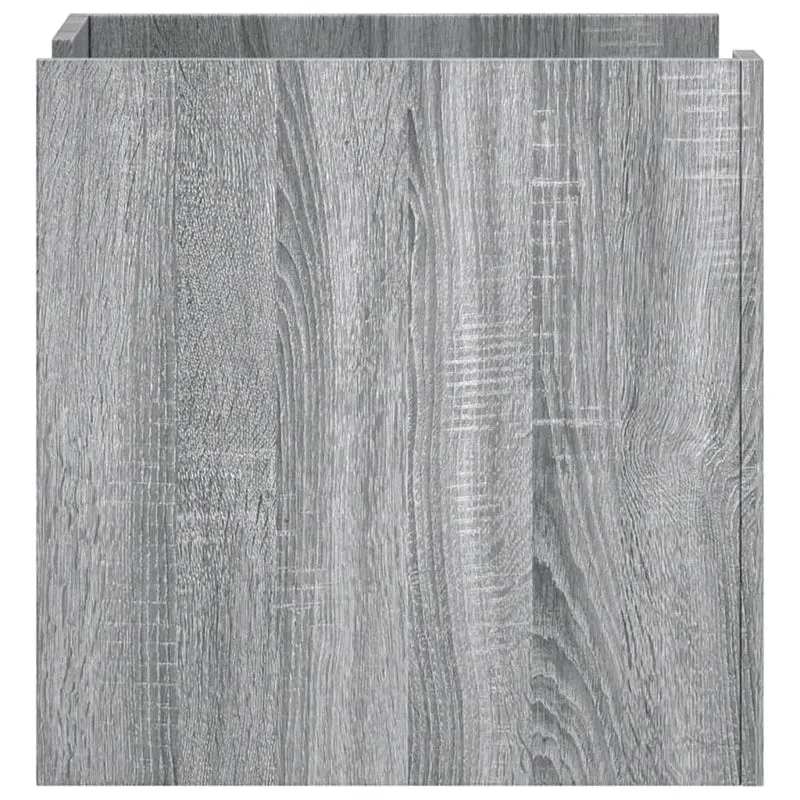 Table de chevet avec étagère et tiroir 45 x 50 x 50 cm bois d'ingénierie gris DEC034672