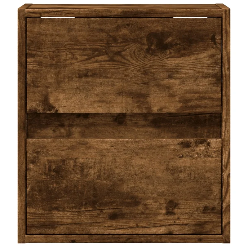 Table de chevet murale avec lumières LED 41 x 31 x 45 cm en bois d'ingénierie marron DEC034174