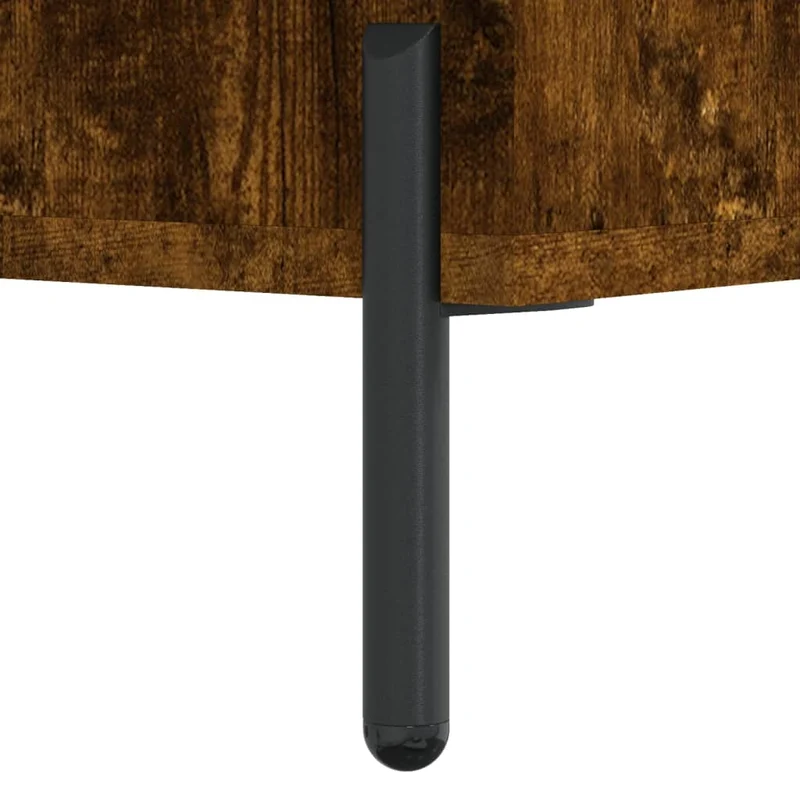 Table de chevet avec 3 tiroirs 40 x 40 x 66 cm bois d'ingénierie marron et fer DEC033623