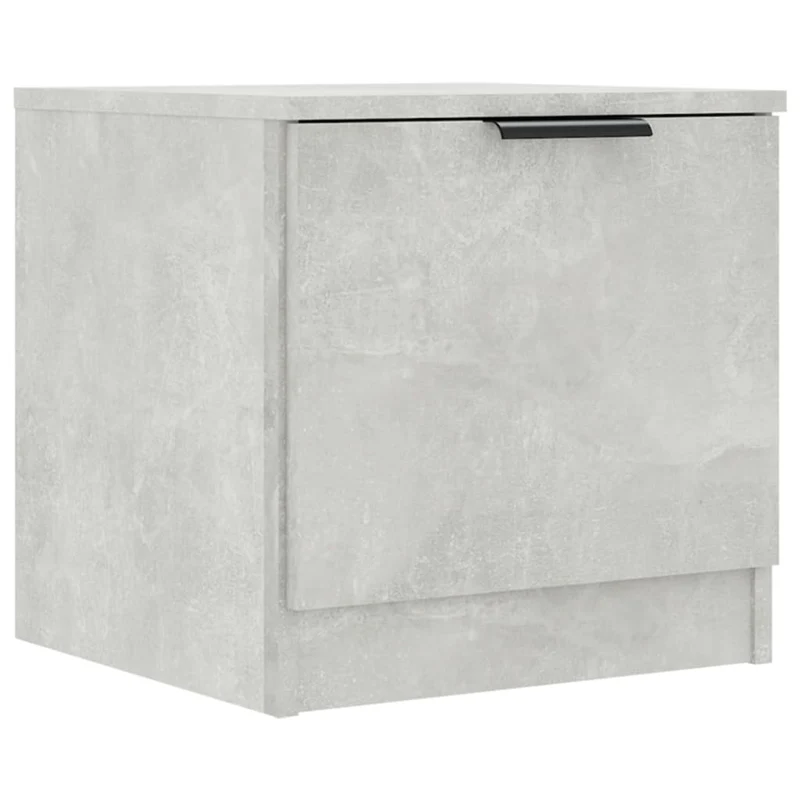 Lot de 2 tables de chevet avec compartiment avec porte 40 x 39 x 40 cm bois d'ingénierie gris DEC035388