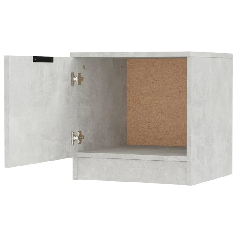 Lot de 2 tables de chevet avec compartiment avec porte 40 x 39 x 40 cm bois d'ingénierie gris DEC035388