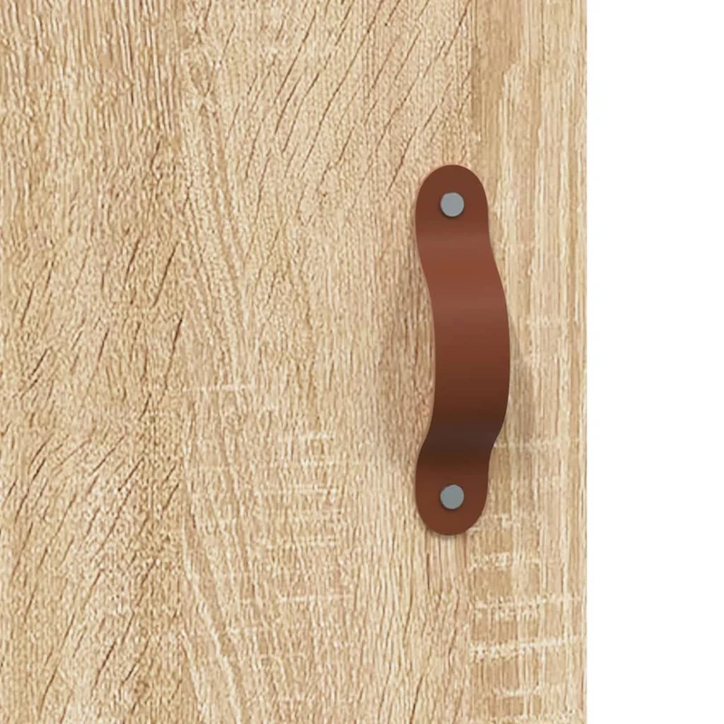 Lot de 2 tables de chevet avec compartiment avec porte 40 x 40 x 50 cm bois ingénierie couleur chêne et fer DEC035275