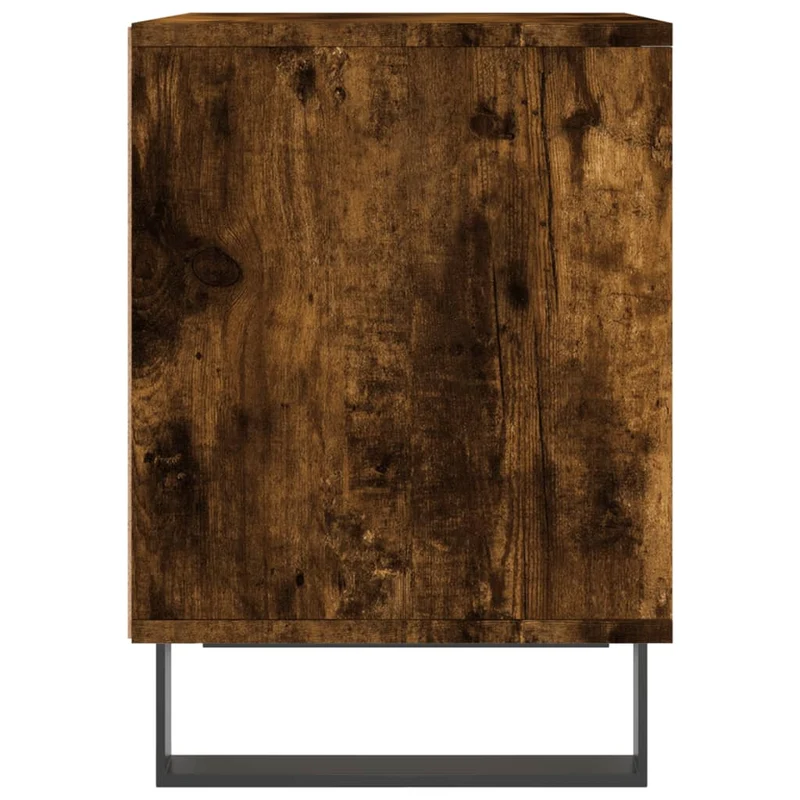 Lot de 2 tables de chevet avec compartiment ouvert 40 x 35 x 50 cm bois ingénierie marron et métal DEC035099