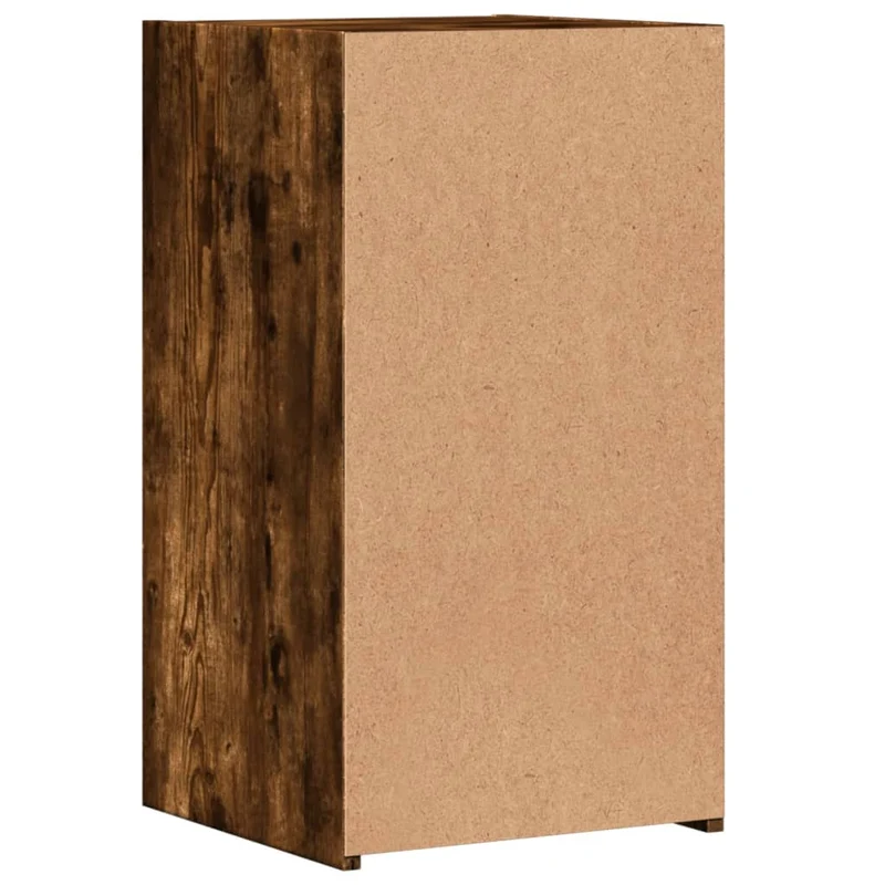 Lot de 2 tables de chevet avec étagères et tiroir 35 x 34 x 65 cm bois ingénierie marron DEC035066