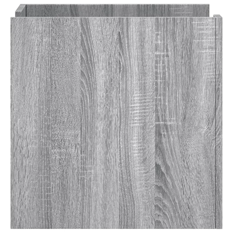 Table de chevet avec deux tiroirs 45 x 50 x 50 cm bois d'ingénierie gris DEC034673