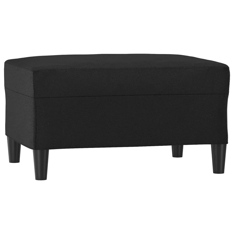 Repose-pieds tabouret bout de lit 70 x 55 x 41 cm PVC noir DEC030504
